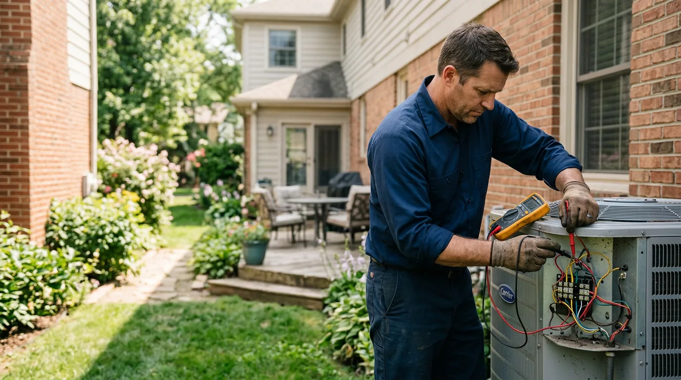HVAC technician working near Kents Store, VA